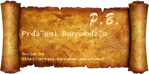 Prágai Barnabás névjegykártya